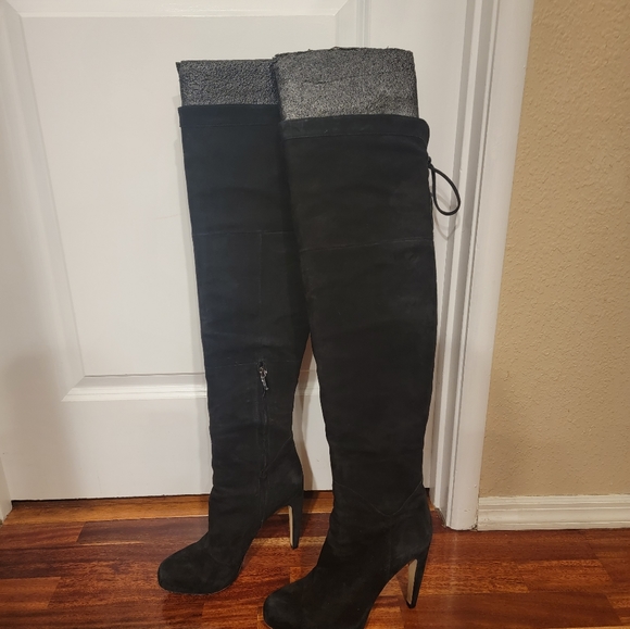 Sam Edelman Suade Kayla Over The Knee Heel Boots Size 9.5M - Picture 5 of 16